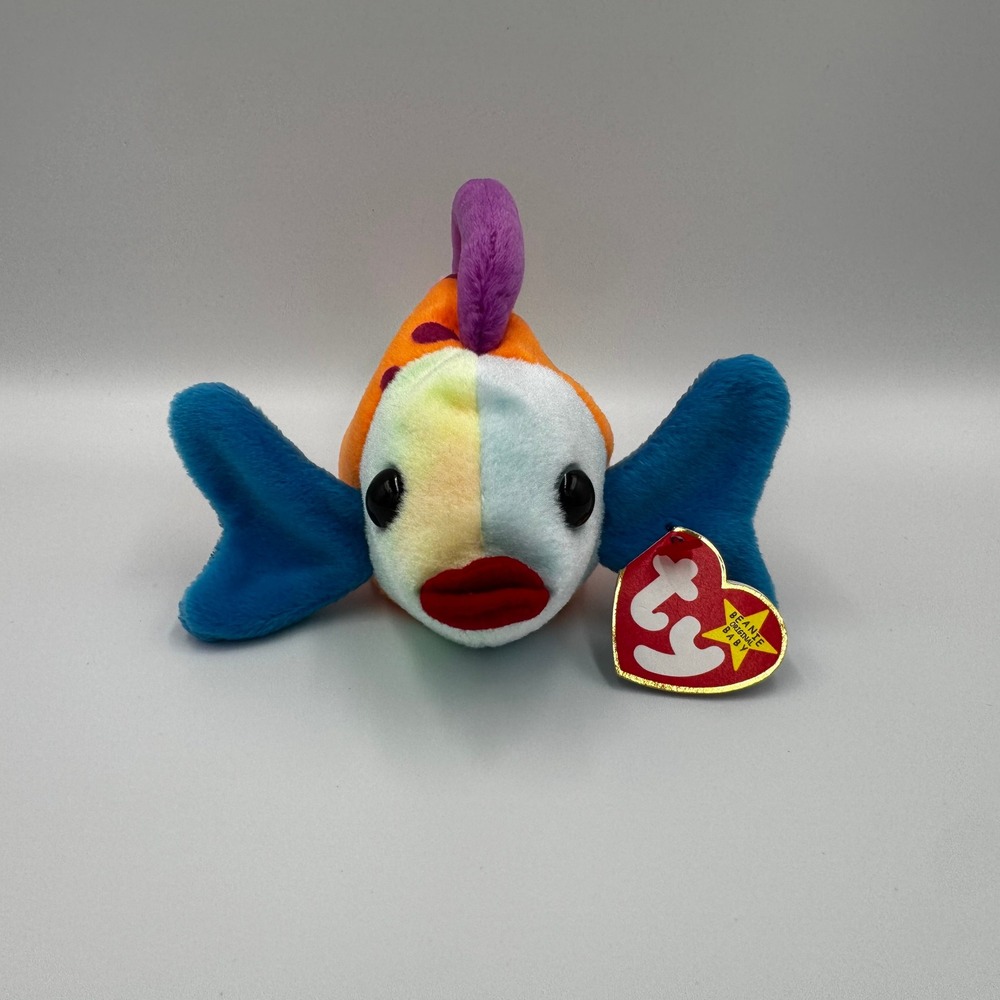 Ty Beanie Baby LIPS the Tropical Fish (8-inch) NEW MWMTs Stuffed Animal Toy